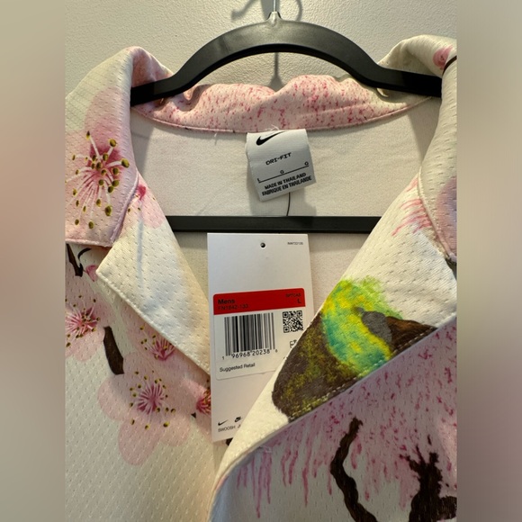 Nike Cherry Blossom Mesh Button Up Shirt - Picture 6 of 9